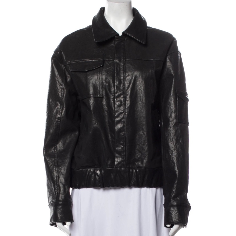 Danielle Guizio Classic Leather Jacket